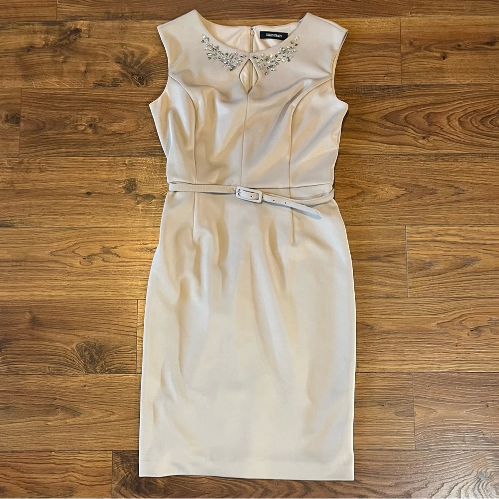 Ellen Tracy Size 6 Tan Beige Party Dress formal